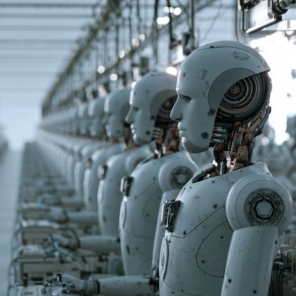 Photo illustration of many robots Photo illustration of many robots