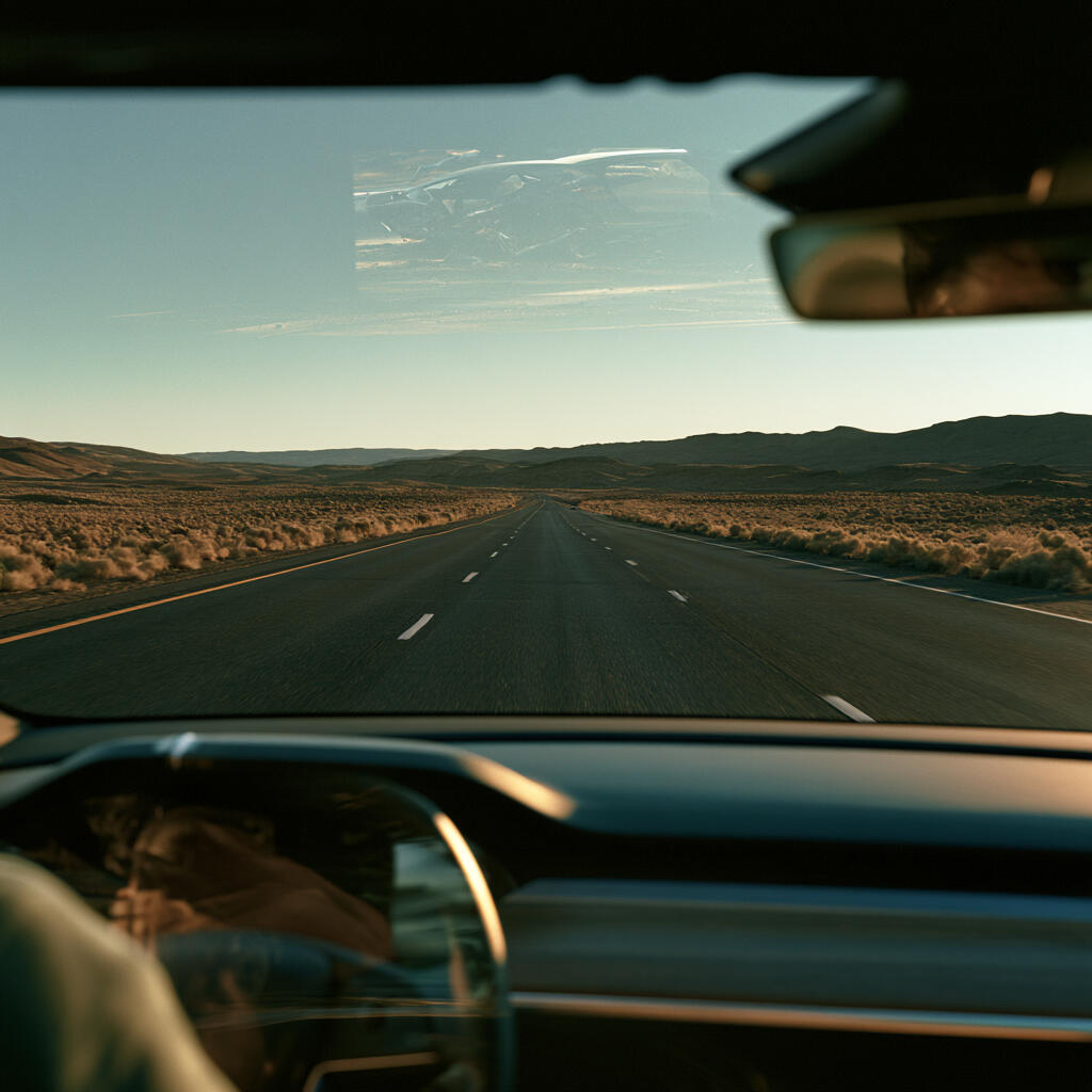 Photo illustration of a car ride Photo illustration of a car ride